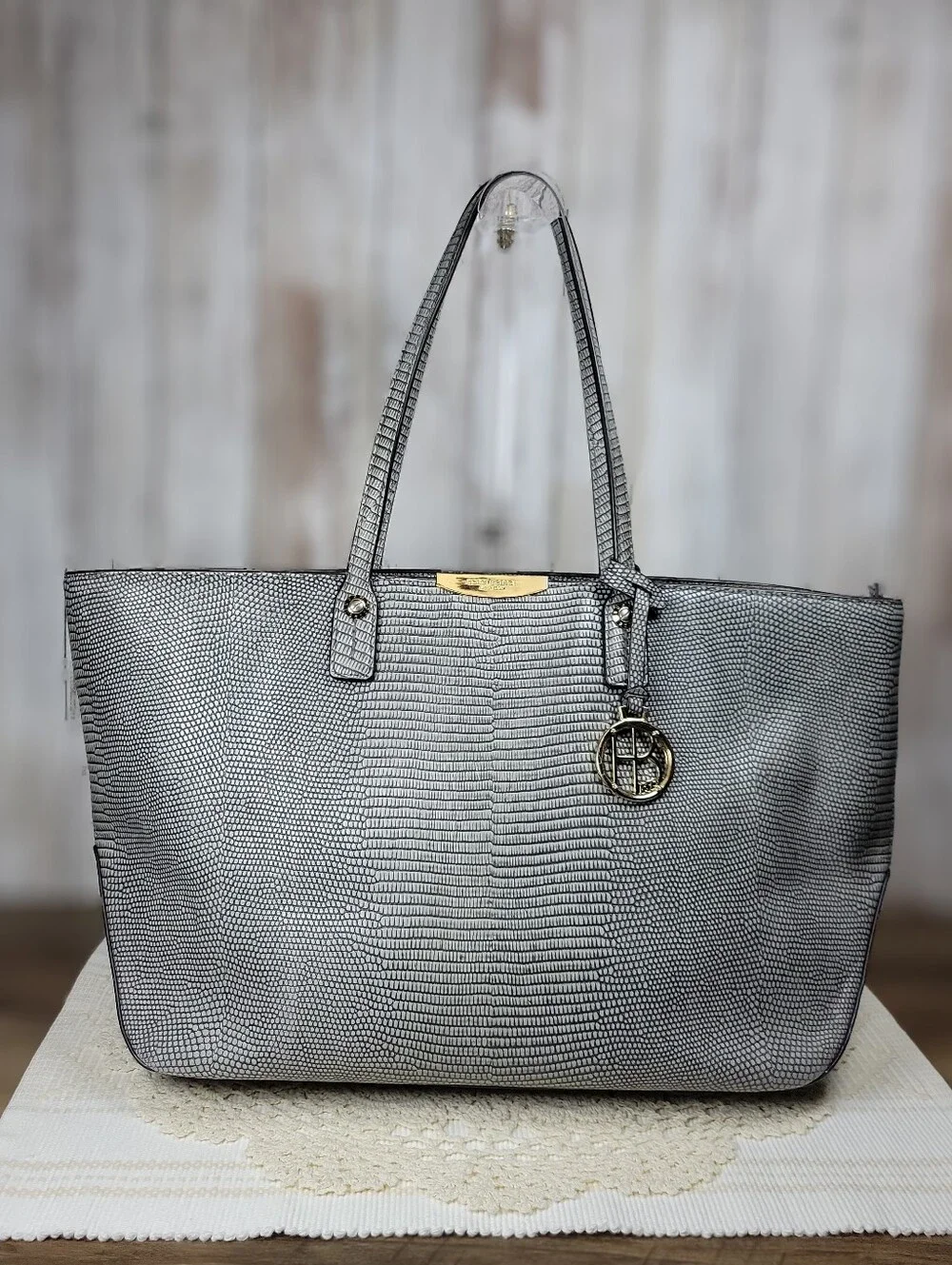 henri bendel Lizard-embossed Tote - Picture 2 of 10